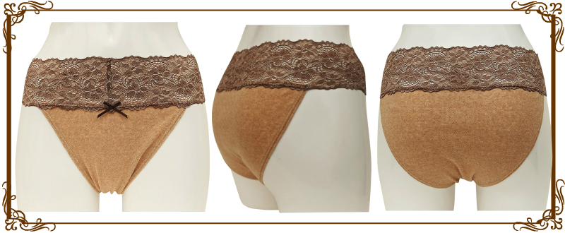 10％OFF  股上深め【エリゼ茶：オーガニックコットン100％】S～２Lサイズ