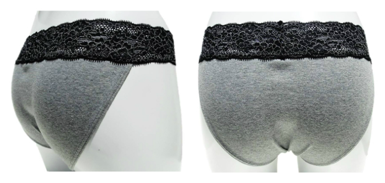 【２０％OFF】ストレッチレース【グレー×黒レース】